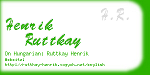 henrik ruttkay business card